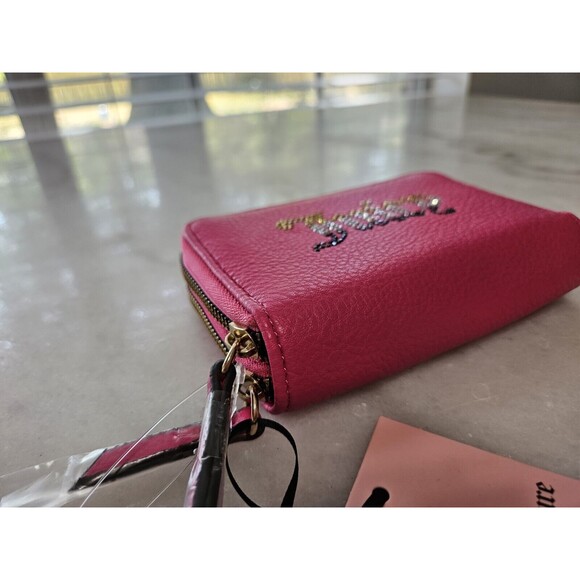 JUICY COUTURE HOT PINK DOUBLE ZIP AROUND WALLET, *NEW WITH TAGS!* - Picture 4 of 12